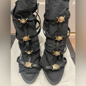 Black Versace heels